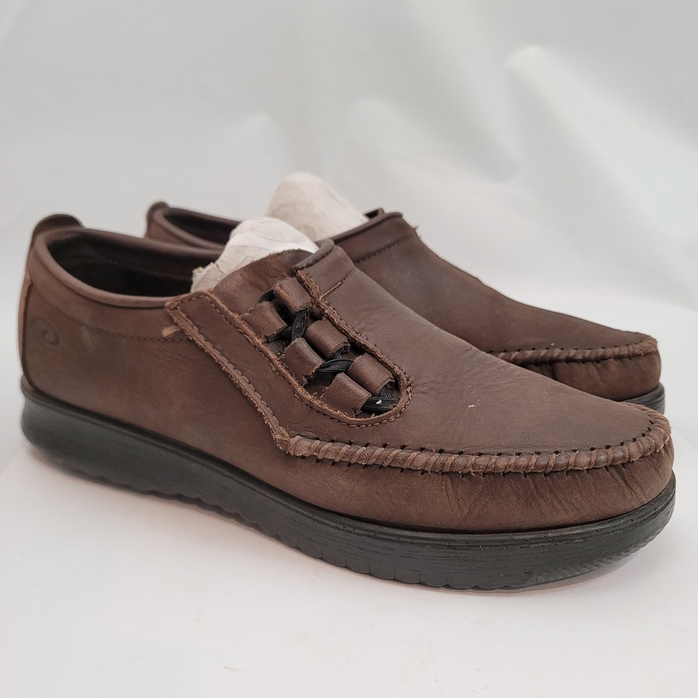 Dexter Walkmocs Loafers Mens Size 9 Brown Leather Moc Toe Slip On Shoes USA Made